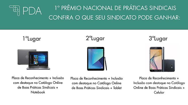 Gratificações 1º Prêmio Nacional de Boas Práticas Sindicais