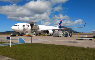 Florianópolis recebe primeiro voo de carga vindo de Bruxelas
