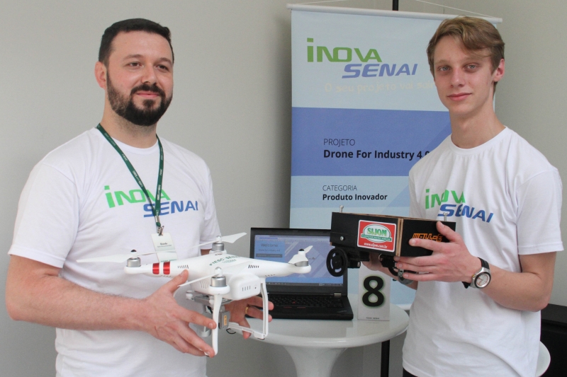 Drone for Industry 4.0, desenvolvido em Luzerna, ajudará no salvamento de pessoas em situações de afogamento. Foto: Ivonei Fazzioni