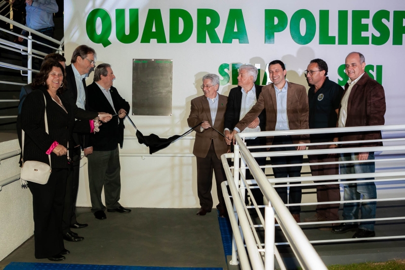 Quadra poliesportiva foi entregue nesta quarta-feira (08), em Brusque. (Foto Rodrigo Melo)