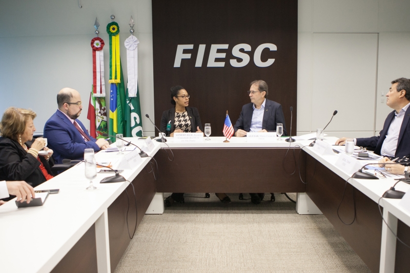 Na FIESC, representantes do Consulado americano apresentaram o SelectUSA (foto: Filipe Scotti)