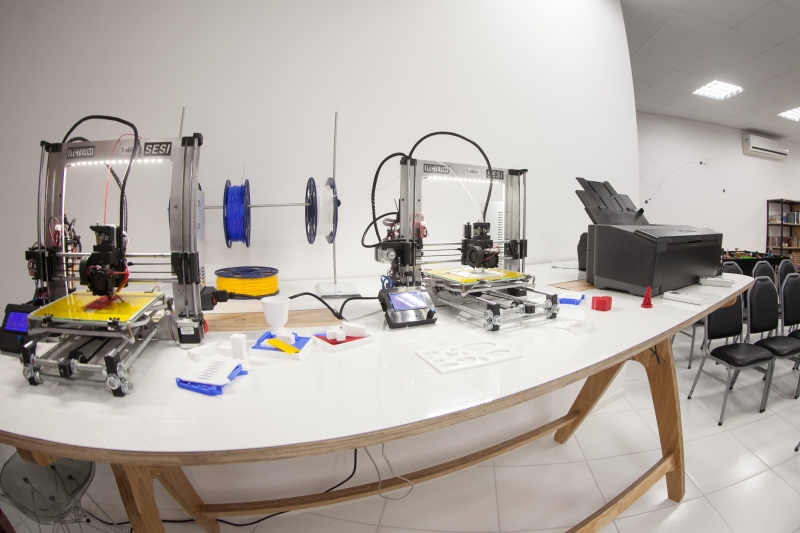 Impressoras 3D estarão disponíveis para interação do público. Foto: Filipe Scotti