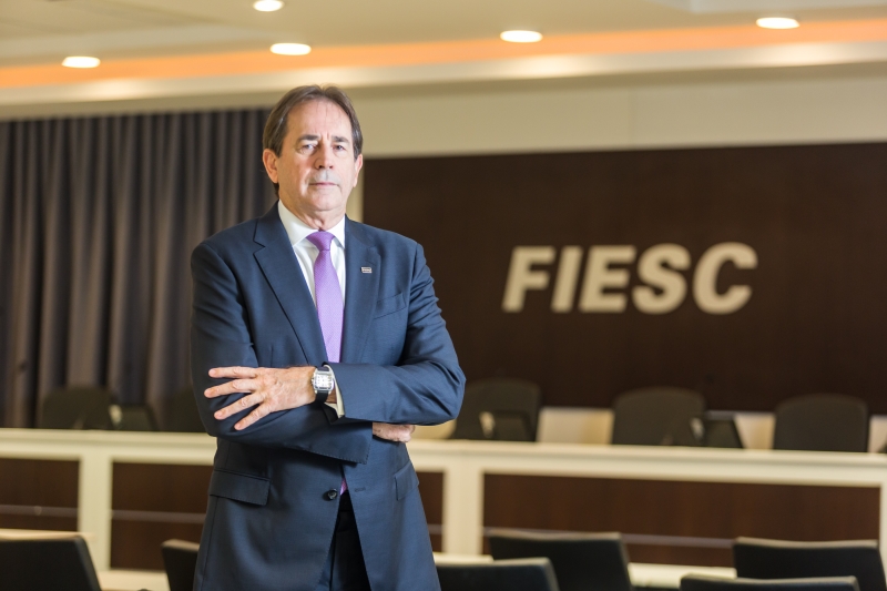 Presidente da FIESC, Mario Cezar de Aguiar (Foto: Marcos Campos)