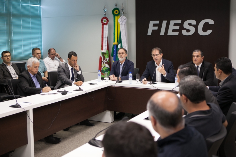 Reunião realizada na FIESC, em Florianópolis (foto: Filipe Scotti)