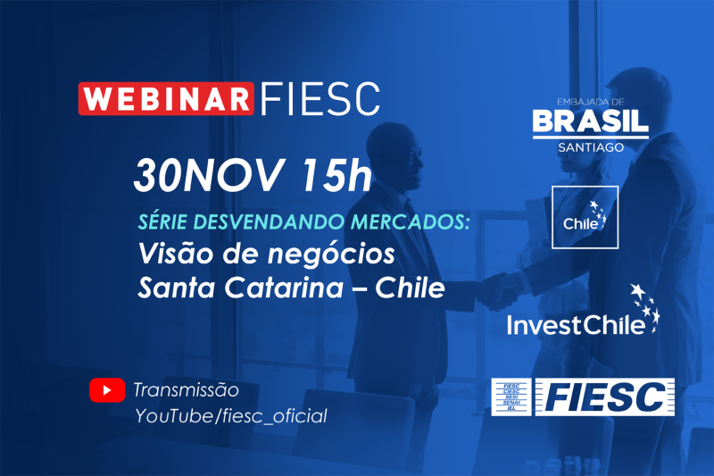 Webinar debate visão de negócios entre Santa Catarina e Chile