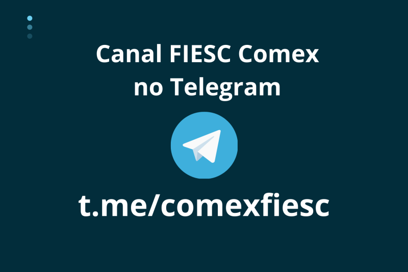 Telegram: Receba as novidades do comércio exterior de SC