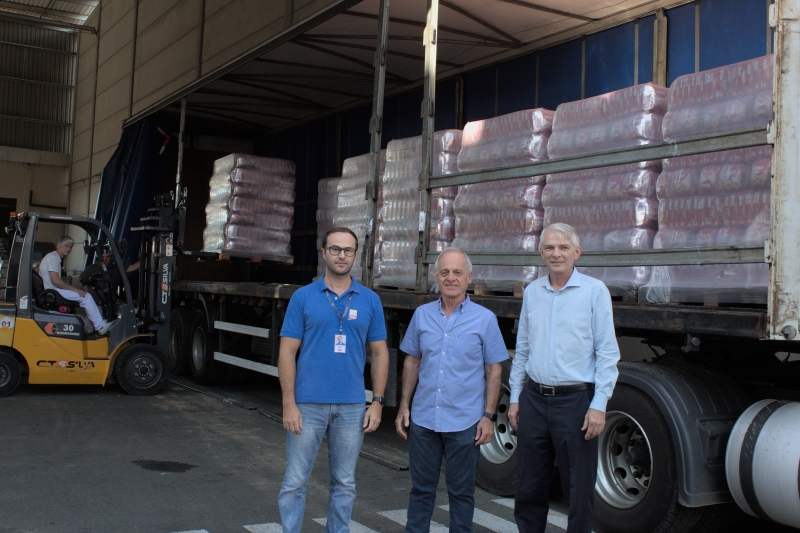 Indústria de SC doa 24 toneladas de arroz para a Ucrânia