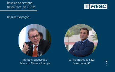 Transmissão será pelo canal da FIESC no YouTube