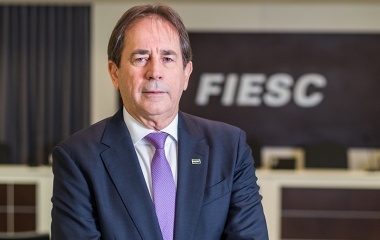 Presidente da FIESC, Mario Cezar de Aguiar (foto: Marcos Campos)