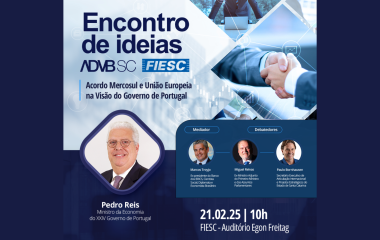 Ministro da Economia de Portugal participa de encontro na FIESC