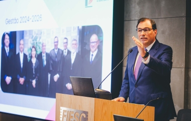 Presidente do TJ-SC apresenta iniciativas do tribunal para diretoria da FIESC