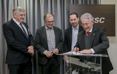 Convênio foi firmado na reunião de diretoria desta sexta-feira (22), em Florianópolis (Foto: Fernando Willadino)