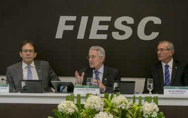 Reunião de diretoria da FIESC foi realizada nesta sexta-feira (17), em Florianópolis (foto: Fernando Willadino)