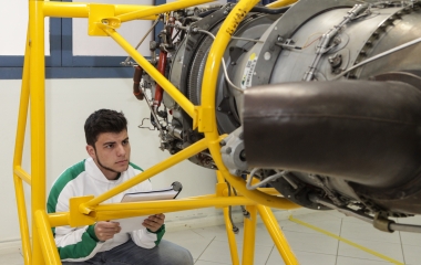 Rafael de Borba compete em manutenção aeronáutica. Foto: Heraldo Carnieri