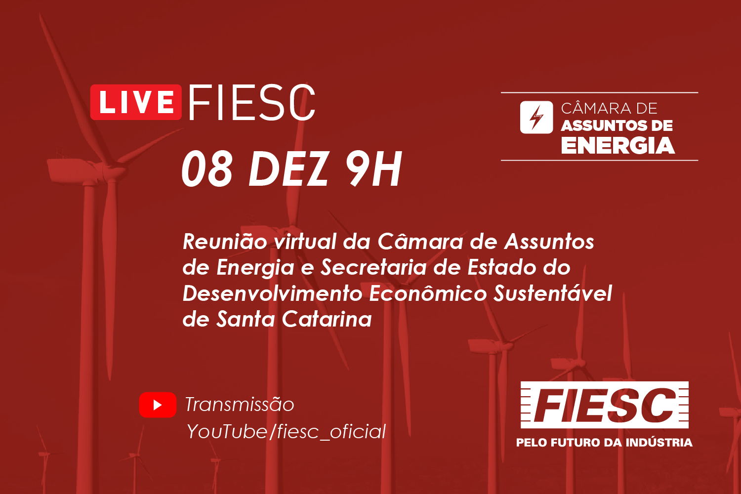 Reunião Virtual da Câmara de Assuntos de Energia com a Secretaria de Estado do Desenvolvimento Econômico Sustentável de Santa Catarina