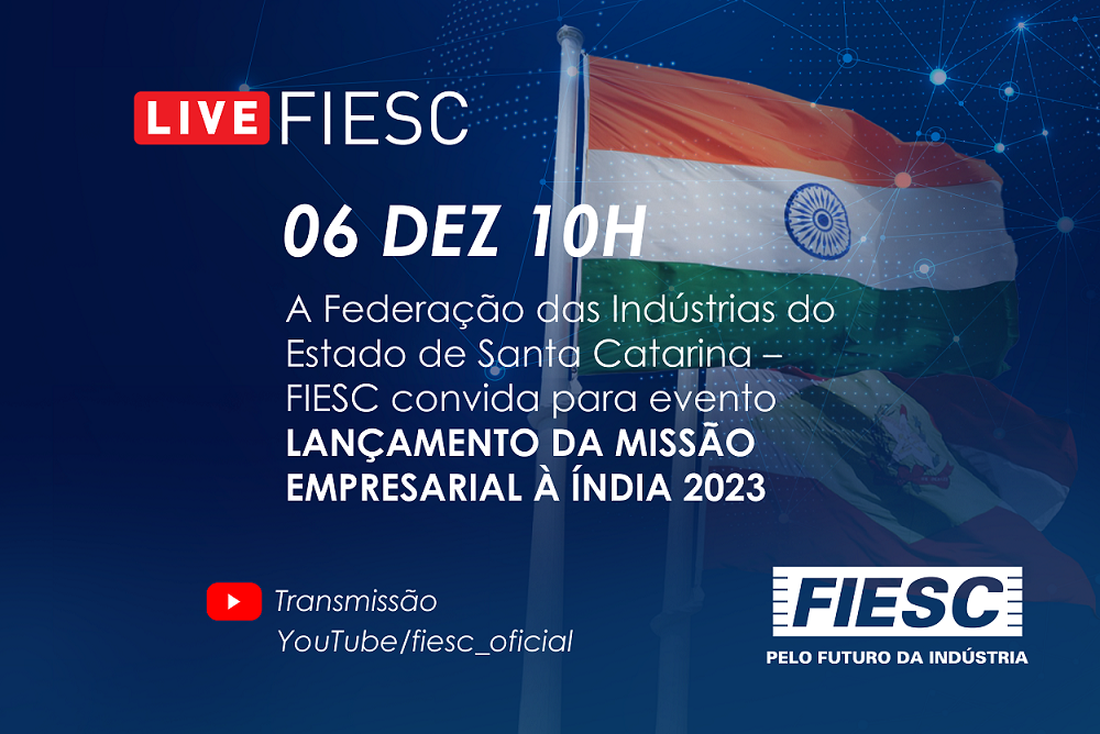 LIVE: LANÇAMENTO DA MISSÃO EMPRESARIAL À ÍNDIA 2023
