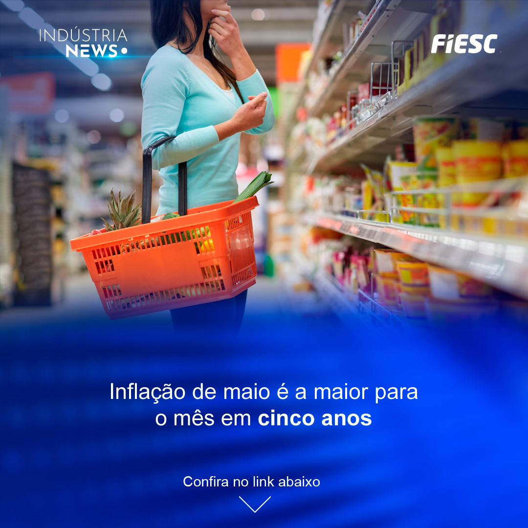 Inflação de maio é a maior para o mês em cinco anos