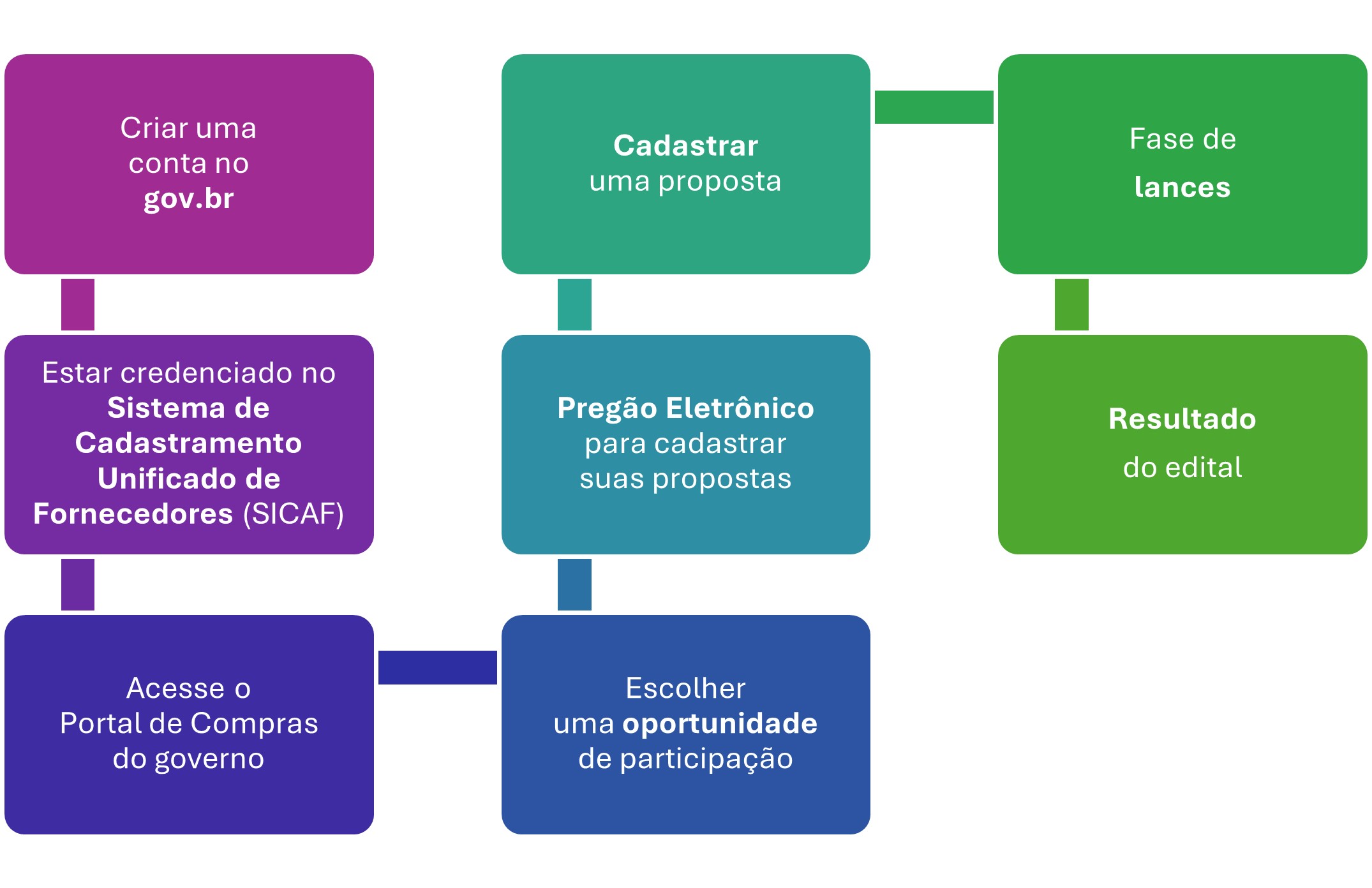 Resumo etapas para fornecer aos órgãos públicos