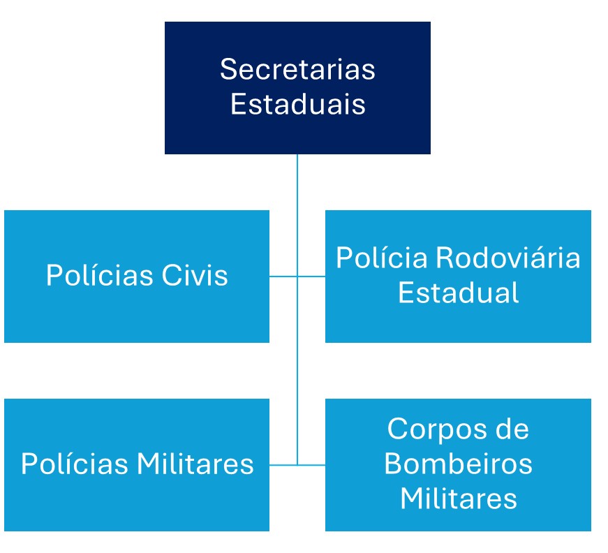 Fluxograma dos órgãos de segurança