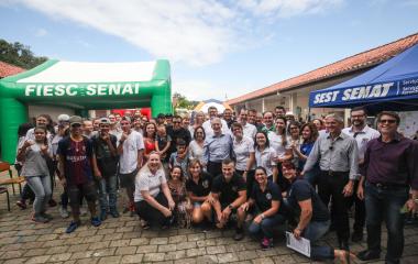 Mais de 1,8 mil pessoas participaram das atividades na Escola de Educação Básica João Widemann, em Blumenau. Foto: Leo Laps