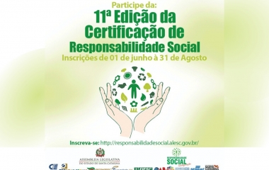 Certificação de Responsabilidade Social da ALESC está com as inscrições abertas