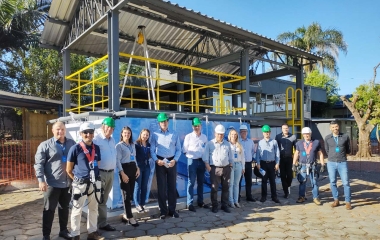 Presidente da FIESC acompanha obras da ampliação do SENAI em São Miguel do Oeste