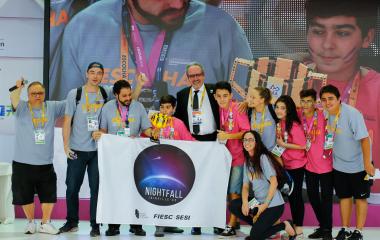 Equipe de Santa Catarina foi a primeira colocada no Festival de Robótica, na Olimpíada do Conhecimento 2016. Foto: Sérgio Lima/CNI.