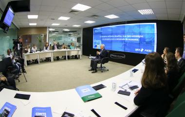 Côrte destacou o otimismo do industrial catarinense que continua investindo diante dos desafios (foto: Filipe Scotti)