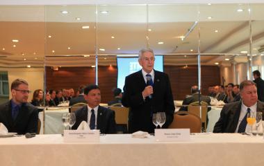 Magistrados reuniram-se nesta sexta-feira (30), na FIESC (foto: Filipe Scotti)