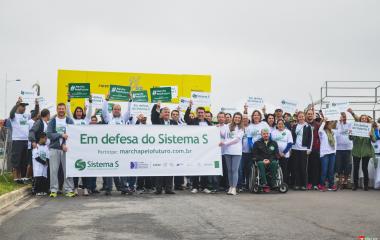 Marcha pelo Futuro foi promovida em defesa das entidades do Sistema S. Foto: Hermínio D'Avila.