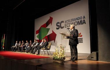Presidente da FIESC, Glauco José Côrte, participou do lançamento do SC+Energia (foto: Heraldo Carnieri)