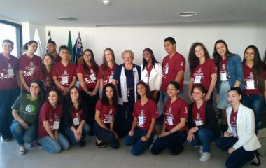 Jovens participantes do Fórum Juvenil Regional, em Santos (SP). Foto: Divulgação/FIESC