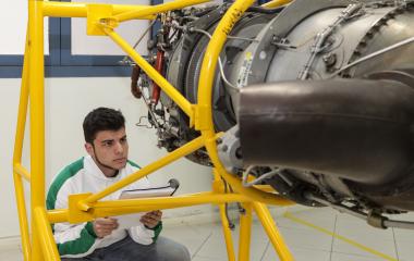 Rafael de Borba compete em manutenção aeronáutica. Foto: Heraldo Carnieri