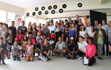 Dia da Família na Escola, no colégio Leonor de Barros, em Florianópolis, contou com a presença de pais, alunos e autoridades. Foto: Filipe Scotti