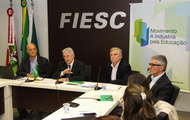 Fórum de Estágio de Santa Catarina reuniu especialistas na sede da FIESC (Foto: Filipe Scotti)