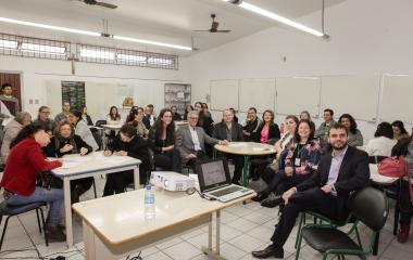 Capacitação reúne 40 docentes da rede pública estadual da Grande Florianópolis (Foto: Heraldo Carnieri)