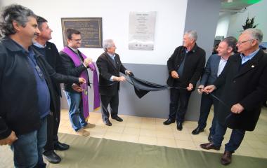 Presidente da FIESC, Glauco José Côrte, coordenou a entrega da revitalização e dos centros automotivo e moveleiro (foto: Júnior Duarte)