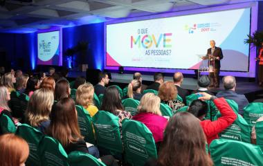 Glauco José Côrte participou de abertura da edição 2017 do Congresso Catarinense Sobre Gestão de Pessoas (Foto: Filipe Scotti)