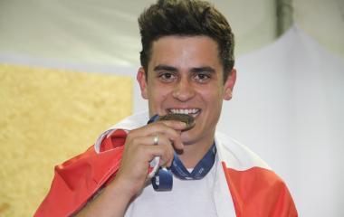 Rafael  Ziliarski conquistou a primeira medalha de ouro de Santa Catarina na Olimpíada do Conhecimento 2016. Foto: Ivonei Fazzioni