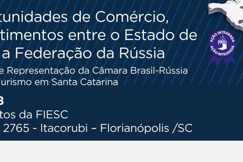 Seminário será na FIESC, em Florianópolis