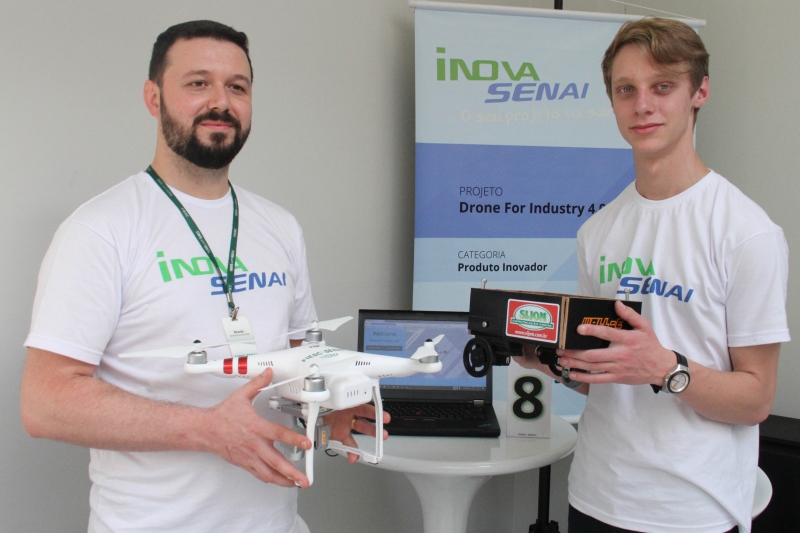 Drone for Industry 4.0, desenvolvido em Luzerna, ajudará no salvamento de pessoas em situações de afogamento. Foto: Ivonei Fazzioni
