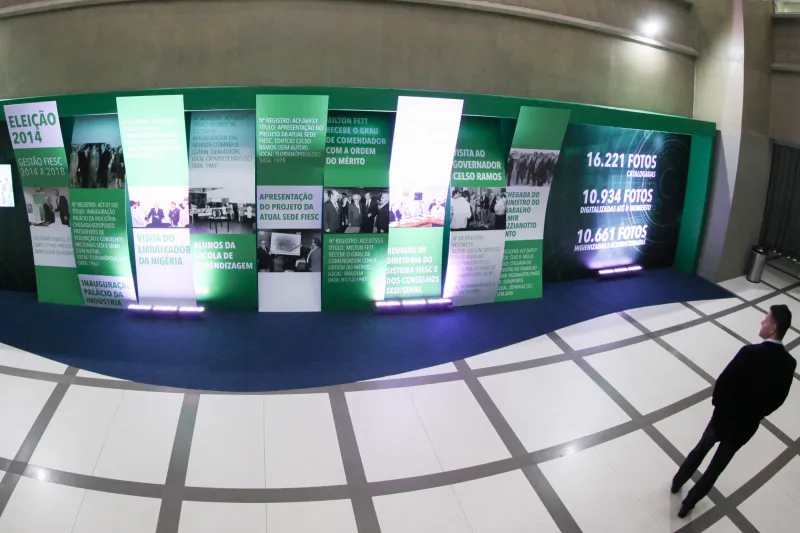 Exposição é realizada na FIESC (foto: Filipe Scotti)