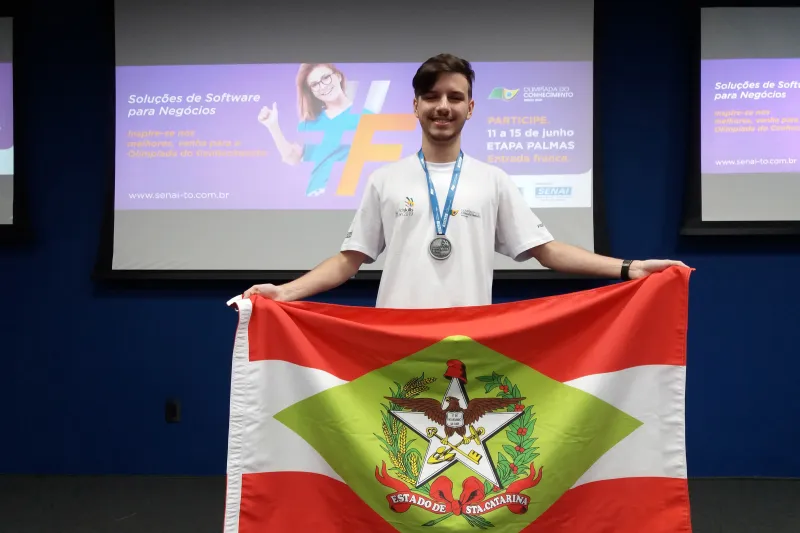 Gabriel conquistou prata na segunda semana de seletivas para a WorldSkills. Foto: André Leopoldino
