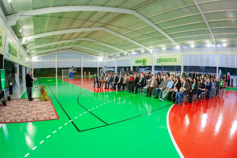 Quadra poliesportiva foi entregue nesta quarta-feira (08), em Brusque. (Foto Rodrigo Melo)