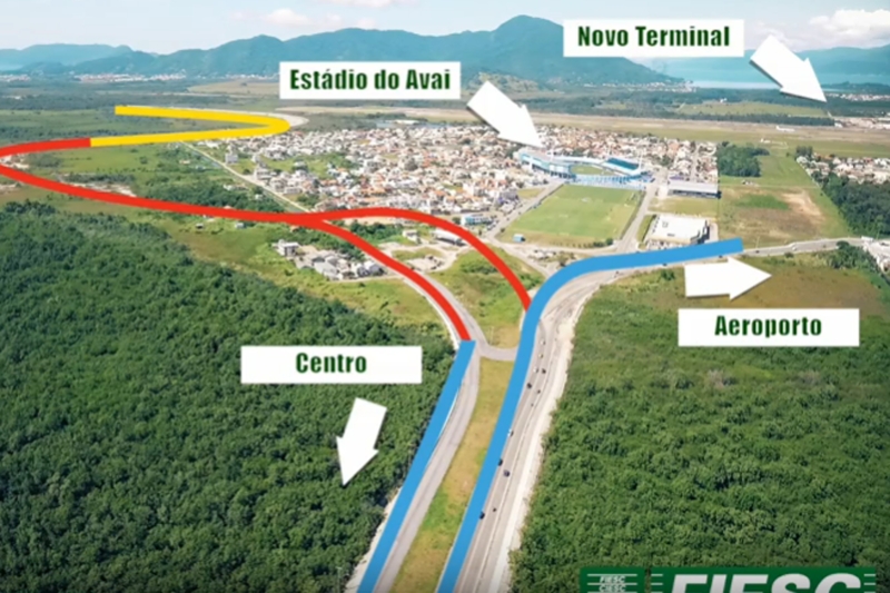 Acesso ao novo terminal do aeroporto de Florianópolis dificilmente ficará pronto no prazo