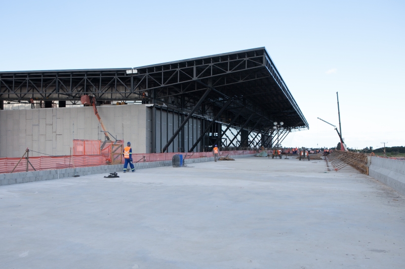 Construção do novo terminal do aeroporto de Florianópolis: obras de acesso estão atrasadas. Foto: Filipe Scotti