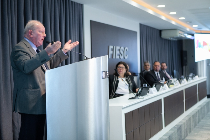 Reunião de diretoria da FIESC foi realizada nesta sexta-feira (16), em Florianópolis (foto: Filipe Scotti)