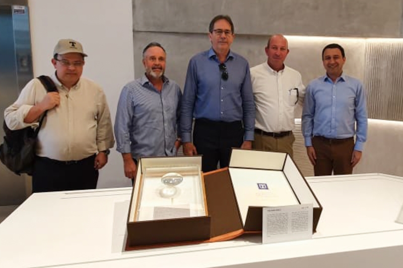 Da esquerda para direita: José Eduardo Fiates, Albano Schmidt, Mario Cezar de Aguiar, Alon Wolf, professor do Technion, e Fabrizio Machado Pereira
