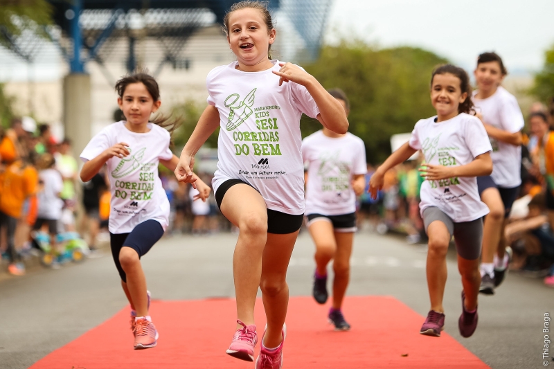 Maratoninha inclui crianças e incentivou a prática de atividades esportivas desde cedo. Foto: Thiago Braga