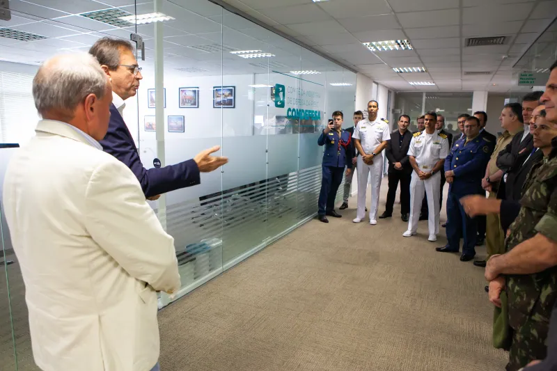 Espaço na FIESC oferece estrutura para atendimento às indústrias que buscam aproximação com as demandas das Forças Armadas (foto: Filipe Scotti) 